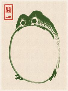 Artă imprimată Japanese Grumpy Toad (Frog Print 2) - Matsumoto Hoji, (30 x 40 cm)