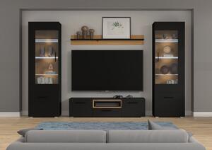 Mobilier living Akita C (Negru + Stejar artisan). 1124864