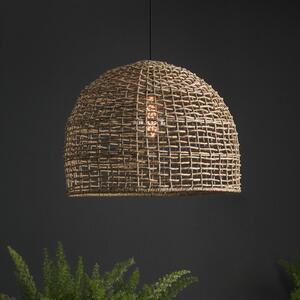 PR Home Lampă suspendată Cebu, Ø 46 cm, abajur Lampakanay, IP20, reglabil, Lemn, Camera de zi / sufragerie, Lemn, Casă de țară / Rustic