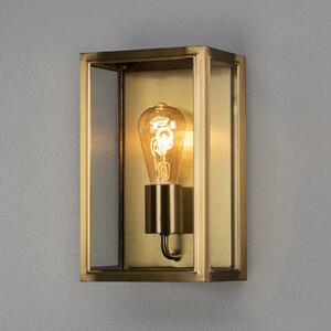 Konstsmide Aplică de exterior Carpi, alamă, lățime 18 cm, reglabil, Auriu / Alamă, Metal, Modern, Felinar