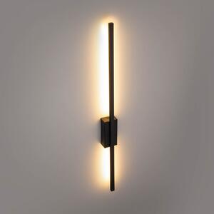 Aplică de perete LED Flash, negru, înălțime 79 cm, metal 1 bec