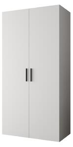 Dulap de haine 100 cm Borry 1 (alb + Negru). 1125747