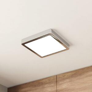 Plafonieră LED Fueva 5 IP44 3000K cromat 21x21cm