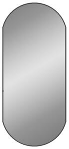 Oglindă de perete, negru, 90x40 cm, ovală