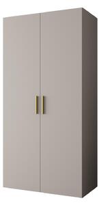 Dulap de haine 100 cm Borry 1 (Cașmir + Auriu). 1125755