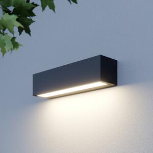 Lucande Aplică de perete Lengo, 25 cm, antracit, down, 3000K, Negru, Aluminiu, Modern