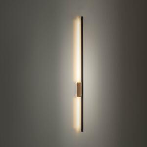 Aplică de perete LED Flash, negru/pini, înălțime 108 cm 1 bec