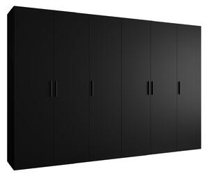 Dulap de haine 300 cm Borry 1 (Negru + Negru). 1125794