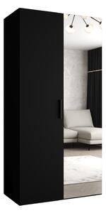 Dulap de haine 100 cm Borry 2 (Negru + Negru). 1125805