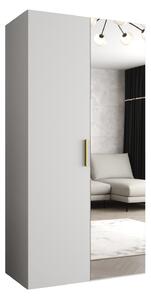 Dulap de haine 100 cm Borry 2 (alb + Auriu). 1125804