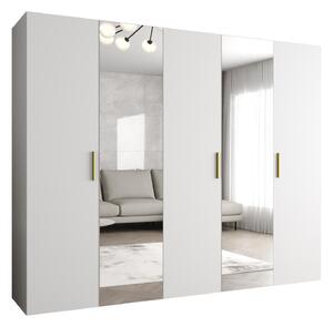 Dulap de haine 250 cm Borry 2 (alb + Auriu). 1125837