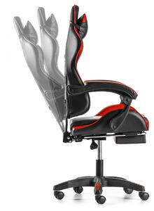 Scaun de gaming negru-rosu, VORTEX
