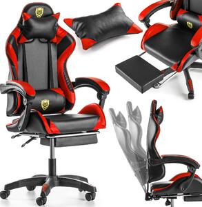 Scaun de gaming negru-rosu, VORTEX
