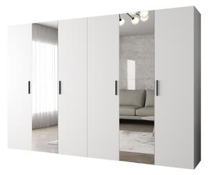 Dulap de haine 300 cm Borry 2 (alb + Negru). 1125846