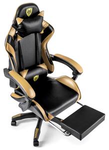 Scaun de gaming negru-auriu, VORTEX