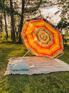 Umbrela de soare rosu-galben, BLISS 180 cm