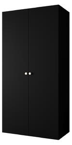 Dulap de haine 100 cm Parna 1 (Negru + Argintiu). 1125861
