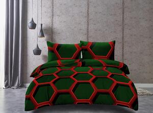 Lenjerie de pat din microfibra verde inchis, ZORINO