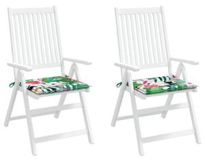 Perne scaun de grădină, 2 buc., multicolor, 50x50x3 cm, textil