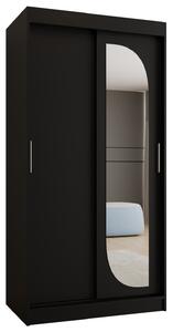 Dulap de haine 100 cm Lulu (Negru). 1125967