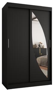 Dulap de haine 120 cm Milain (Negru). 1125996