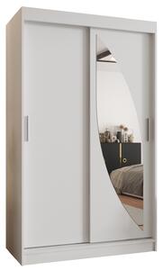 Dulap de haine 120 cm Milain (alb). 1125995