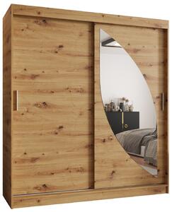 Dulap de haine 180 cm Milain (Stejar artisan). 1126004