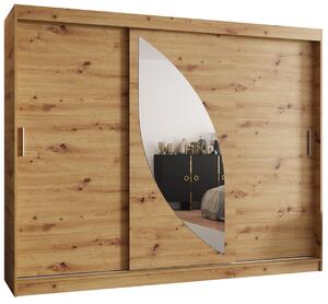 Dulap de haine 250 cm Milain (Stejar artisan). 1126014