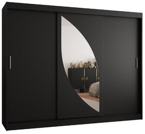 Dulap de haine 250 cm Milain (Negru). 1126016