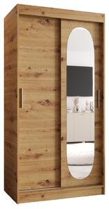 Dulap de haine 100 cm Ronny (Stejar artisan). 1126043