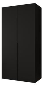 Dulap de haine 100 cm Alice 1 (Negru + Negru). 1126096