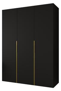Dulap de haine 150 cm Alice 1 (Negru + Auriu). 1126109