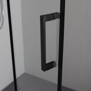 Cabină Duș Fără Cadru, 70x90 Cm, Sticlă Transparentă 6 Mm și Profil Negru Mat | London