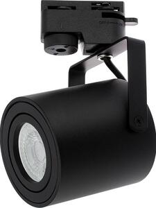 Proiector LED GU10 35W, orientabil cu adaptor de sina monofazata, metalic, negru