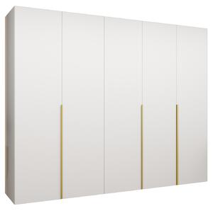 Dulap de haine 250 cm Alice 1 (alb + Auriu). 1126128