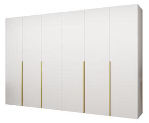 Dulap de haine 300 cm Alice 1 (alb + Auriu). 1126139