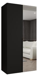 Dulap de haine 100 cm Alice 2 (Negru + Negru). 1126151