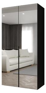Dulap de haine 100 cm Alice 3 (Negru + Negru). 1126206