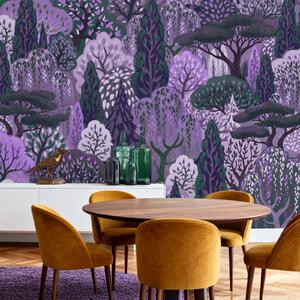 Fototapet Copaci violet și verde, Fototapet natură, Fototapet populare, t01033v1 - Tapeko.ro