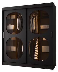 Dulap de haine 180 cm Boomer 2 (Negru) (cu iluminat). 1126266