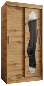 Dulap de haine 100 cm Ulta (Stejar artisan). 1126312