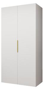 Dulap de haine 100 cm Mirabella 1 (alb + Auriu). 1126340