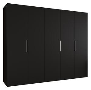 Dulap de haine 250 cm Mirabella 1 (Negru + Cașmir). 1126375