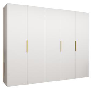 Dulap de haine 250 cm Mirabella 1 (alb + Auriu). 1126373