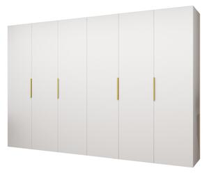 Dulap de haine 300 cm Mirabella 1 (alb + Auriu). 1126384
