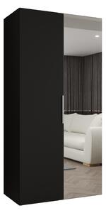 Dulap de haine 100 cm Mirabella 2 (Negru + Cașmir). 1126397