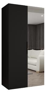 Dulap de haine 100 cm Mirabella 2 (Negru + Negru). 1126396