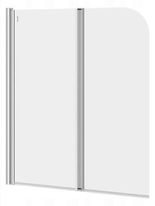 Cersanit Easy New, paravan de baie cu 2 aripi 115(lungime) x 140(inaltime) cm, sticla transparenta, profil cromat, S301-290