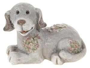 Decorațiune ceramică Câine culcat,13 x 9 x 10 cm