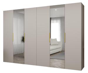 Dulap de haine 300 cm Mirabella 2 (Cașmir + Auriu). 1126445